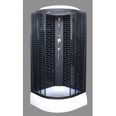 Кабина душ Aliotti ALT-EM909 чёрн.кирпич 90х90х215,